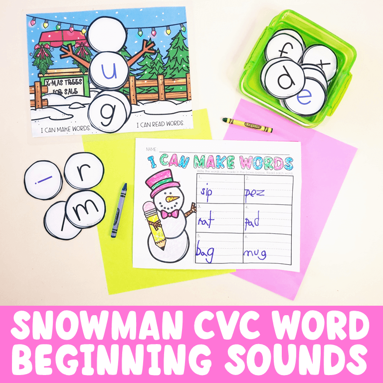 CVC word building beginning sounds